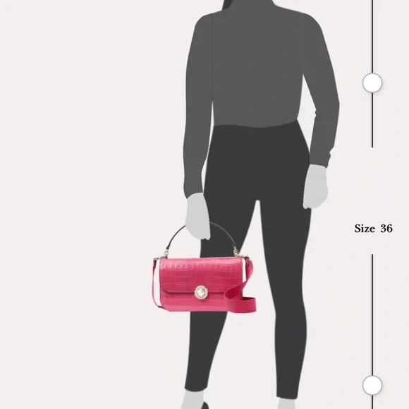 Kate Spade Pink Crocodile Pattern Shoulder Bag - Picture 6 of 6